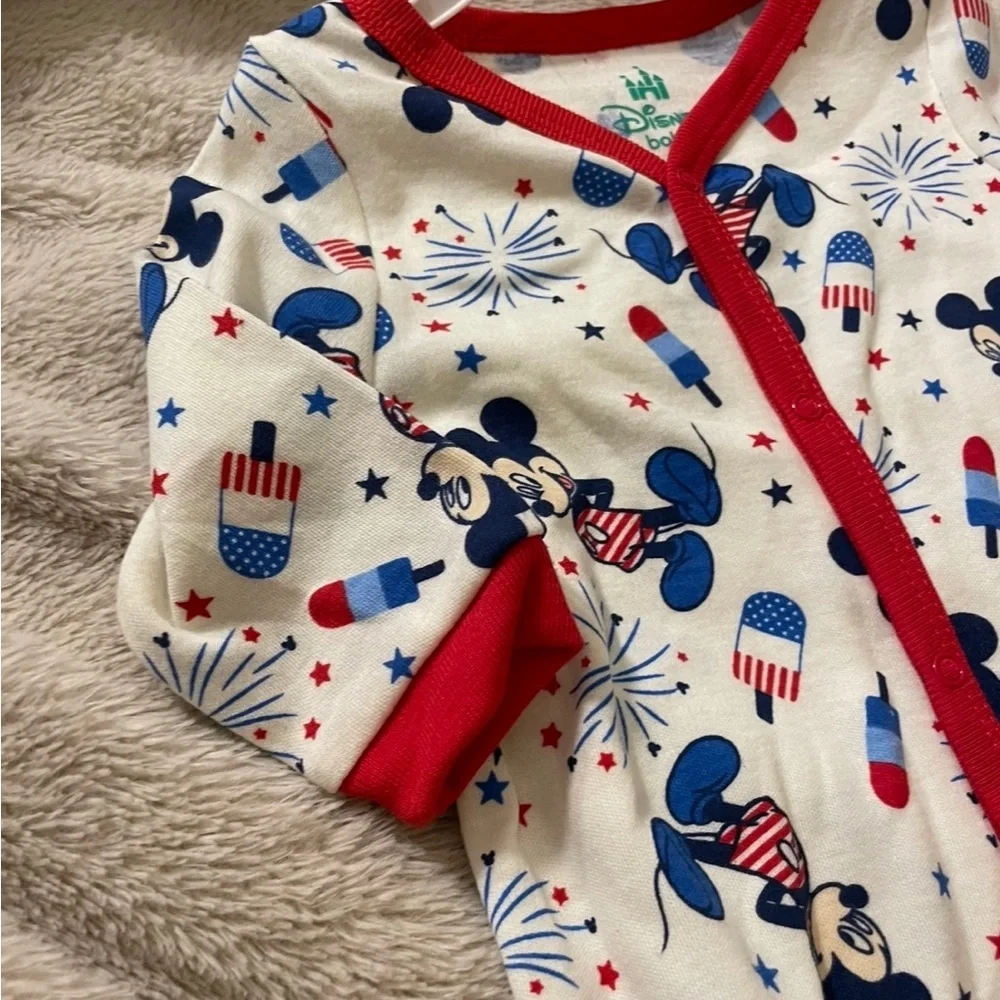 Disney Mickey Mouse Baby Patriotic Footies